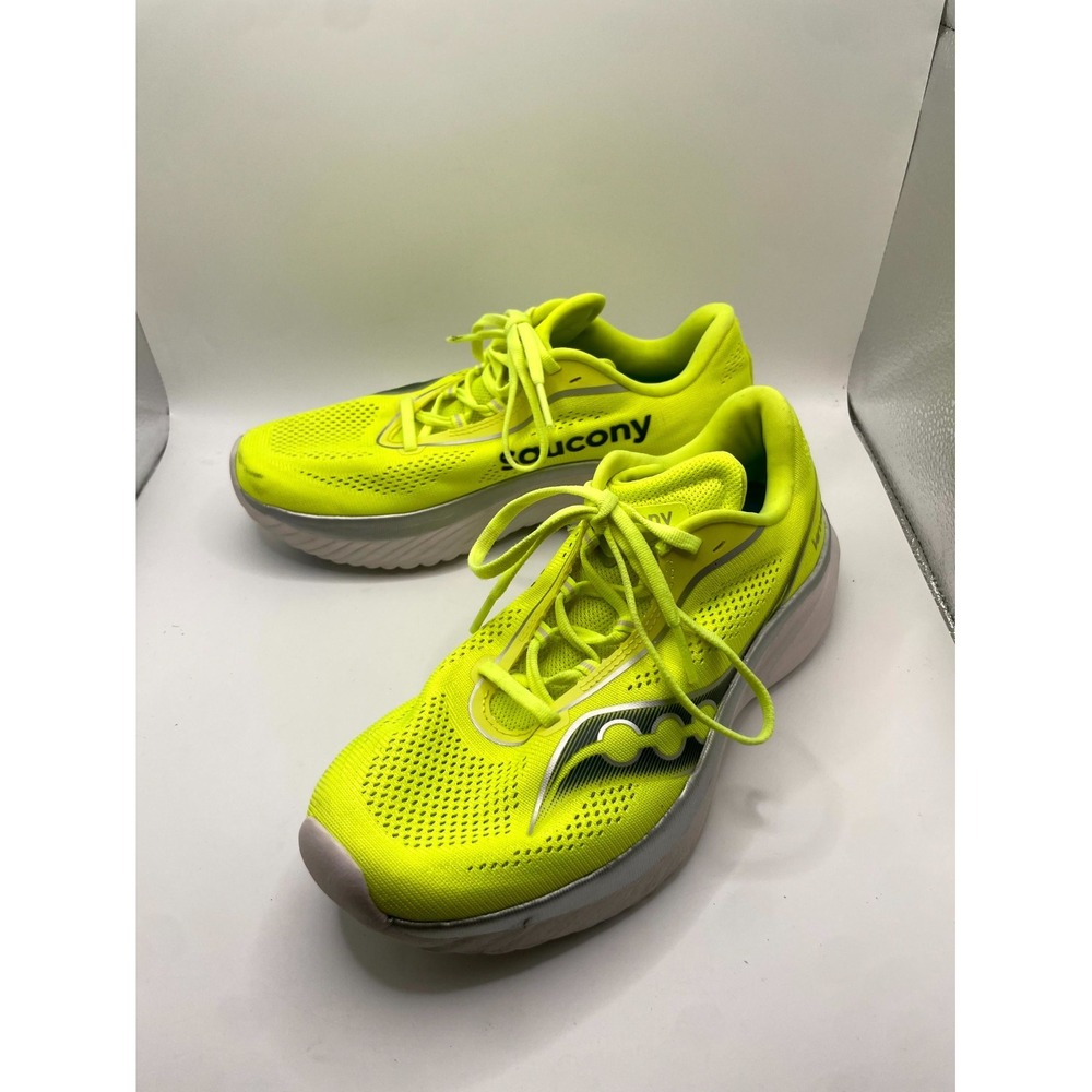 Saucony Kinvara 15 S10967-220 Womens 7.5 Sneaker Citron Silver Running Shoes